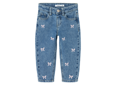 Name It medium blue denim bow jeans